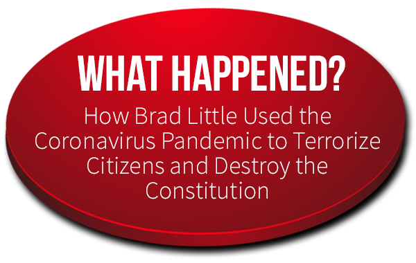 How Brad Little used the coronavirus pandemic to terrorize the citizens and destroy the Constitution